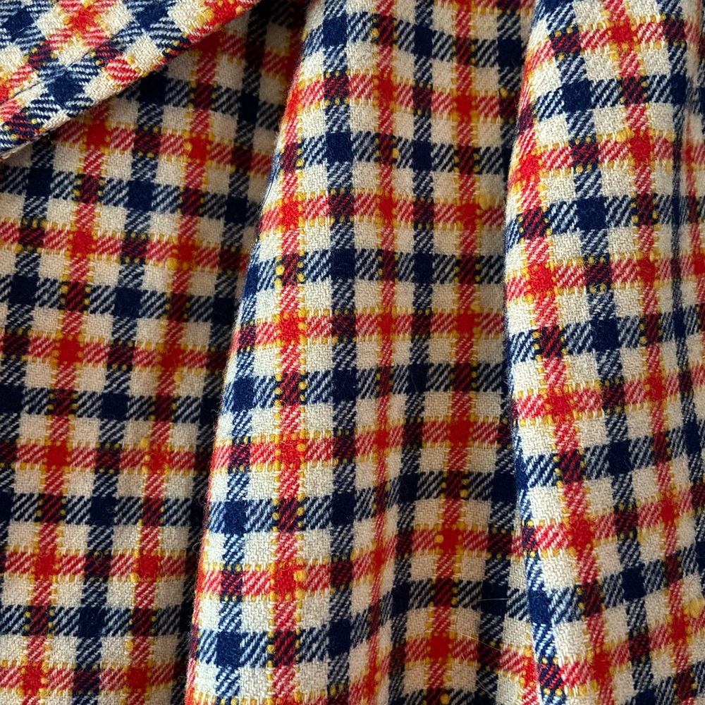 Pendleton Vintage Plaid 100% Wool Button Front Belted 49er Jacket - Picture 7 of 10